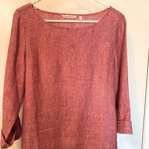 Red linen tunic